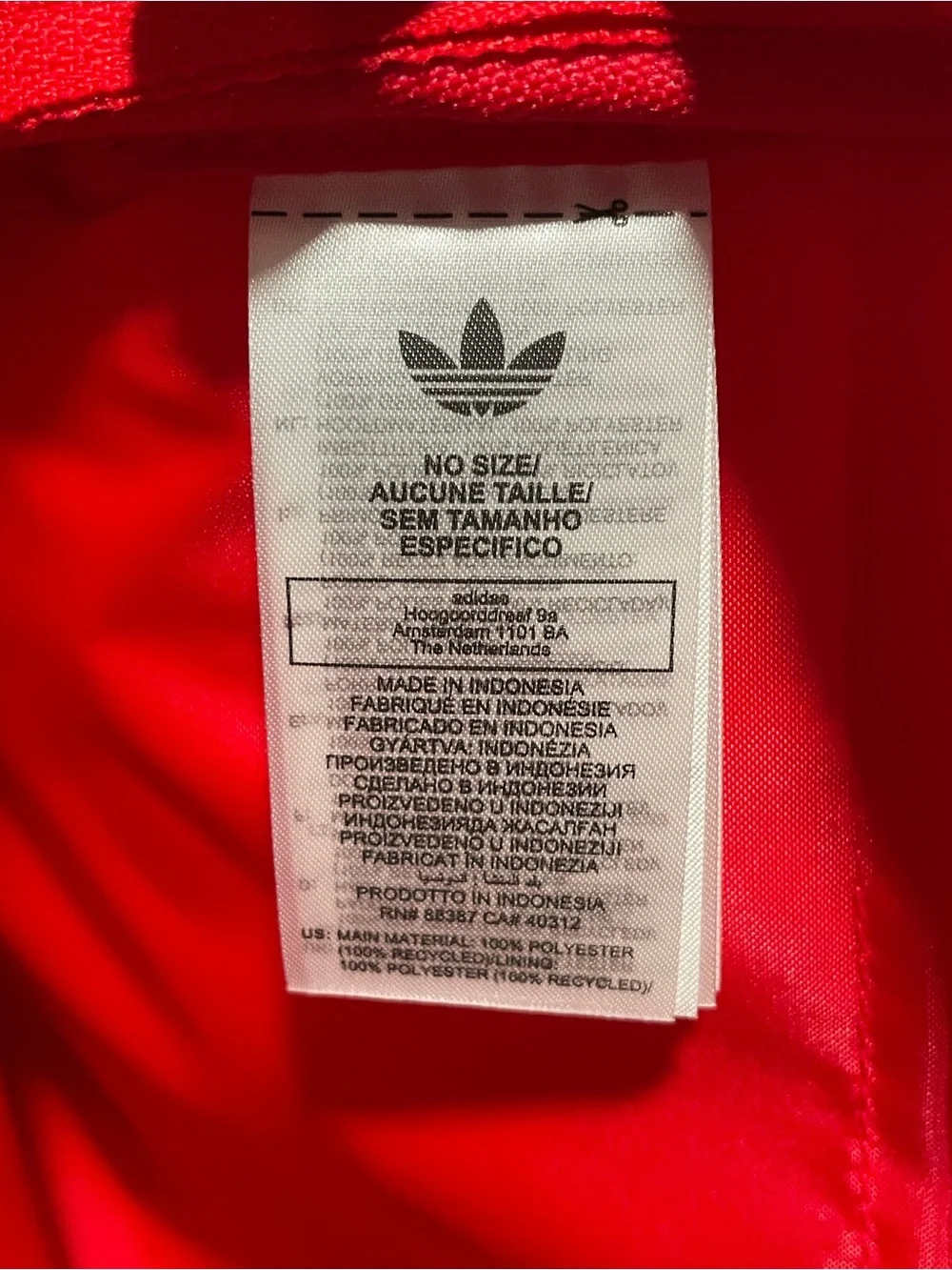 NEW w Tags! Adidas Adicolor Classic Red White Backpack Athletic Streetwear Gym